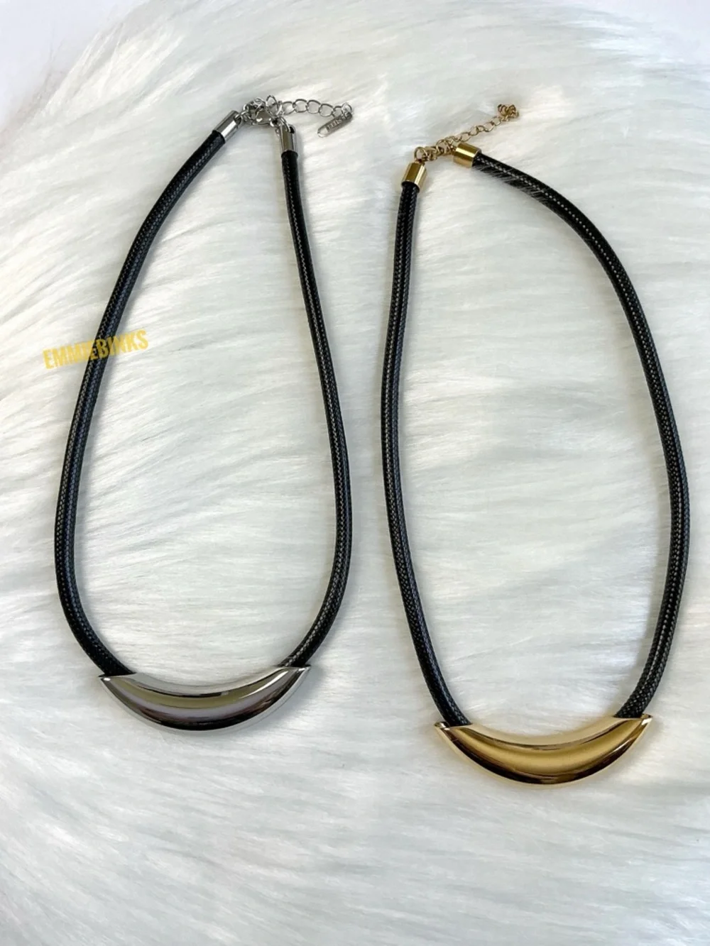 New Revolve Jenna Slider Geometric Necklace ~ Gold Plated Necklace - Picture 9 of 16